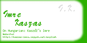 imre kaszas business card